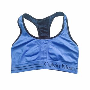 Calvin Klein Blue Black Reversible Sports Bra